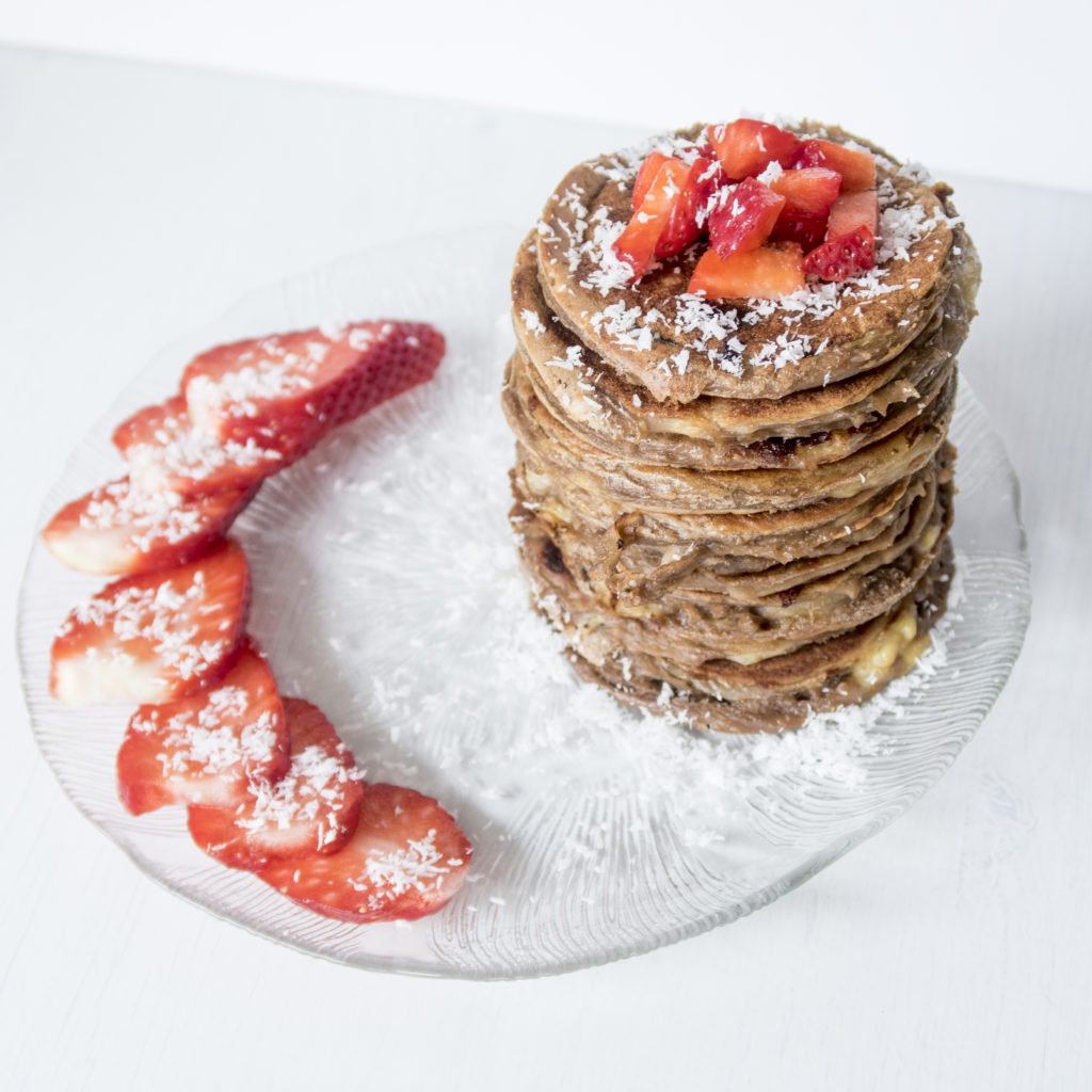 Vegane Protein Pancakes Vegane Eiweiß Pfannkuchen Vegane Protein Pancakes; Vegane Protein Pfannkuchen