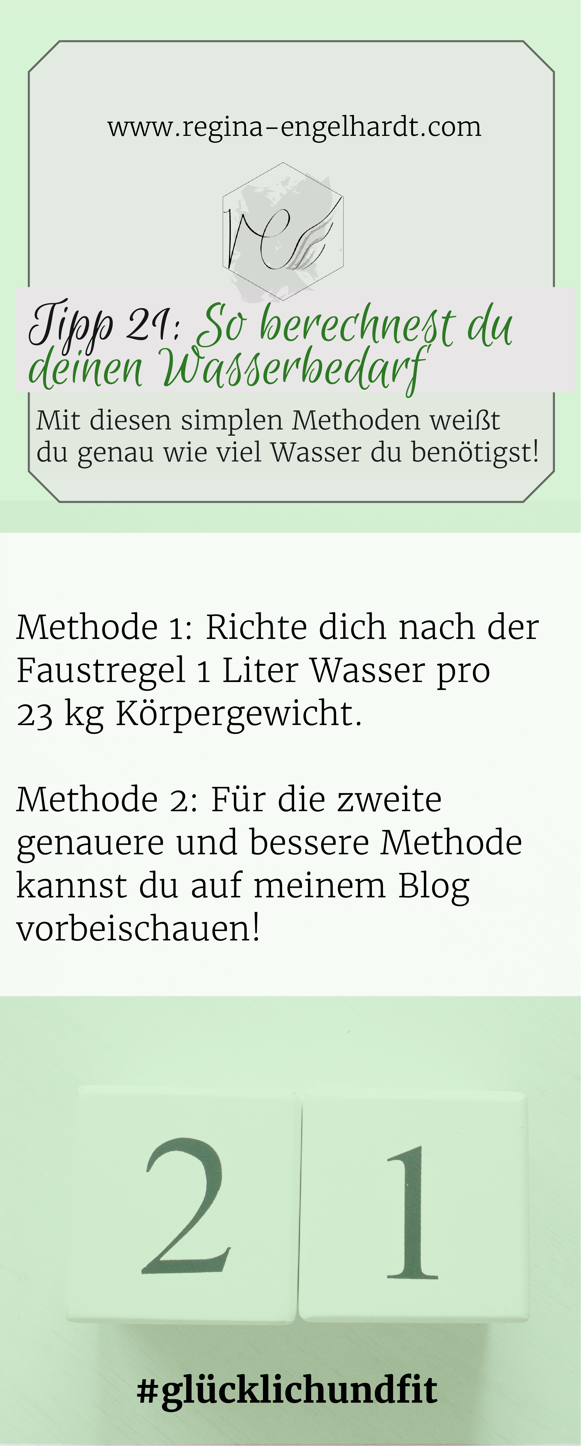 Tipp 21: So Kannst Du Deinen Wasserbedarf Errechnen! - Regina Engelhardt